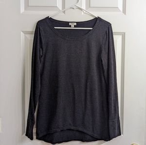 Dylan long sleeve shirt, size small, dark gray